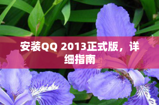 安装QQ 2013正式版,详细指南 安装QQ 2013正式版,详细指南