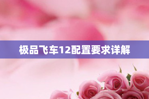 极品飞车12配置要求详解 极品飞车12配置要求详解