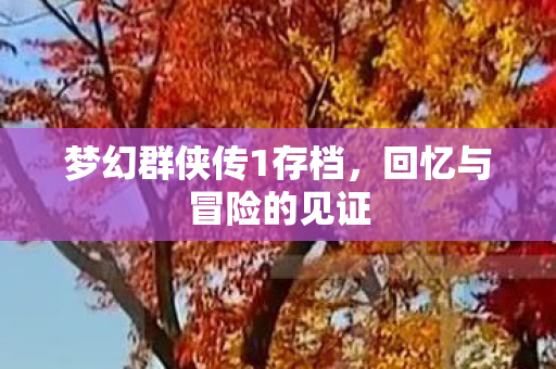 梦幻群侠传1存档,回忆与冒险的见证 梦幻群侠传1存档,回忆与冒险的见证