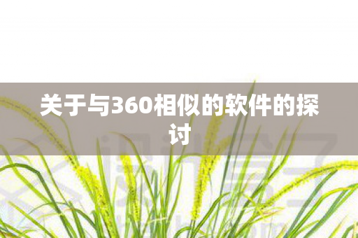 关于与360相似的软件的探讨