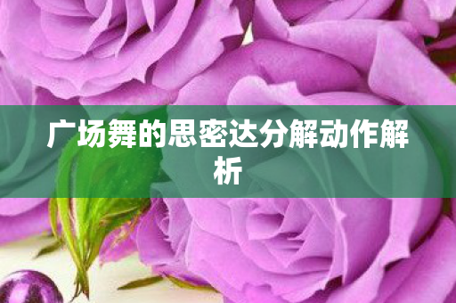 广场舞的思密达分解动作解析