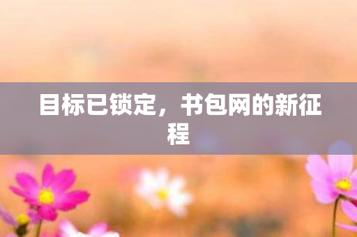 目标已锁定，书包网的新征程