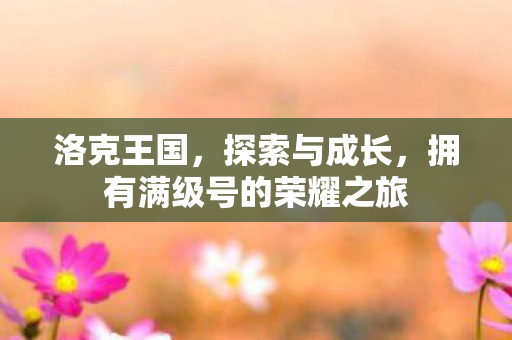 洛克王国,探索与成长,拥有满级号的荣耀之旅 洛克王国,探索与成长,拥有满级号的荣耀之旅