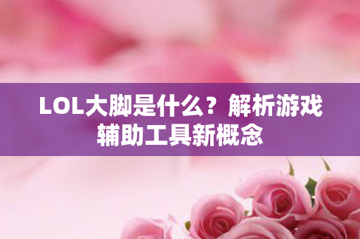 LOL大脚是什么?解析游戏辅助工具新概念 LOL大脚是什么?解析游戏辅助工具新概念