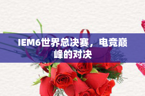 IEM6世界总决赛,电竞巅峰的对决 IEM6世界总决赛,电竞巅峰的对决