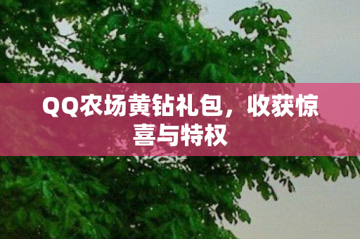 QQ农场黄钻礼包,收获惊喜与特权 QQ农场黄钻礼包,收获惊喜与特权