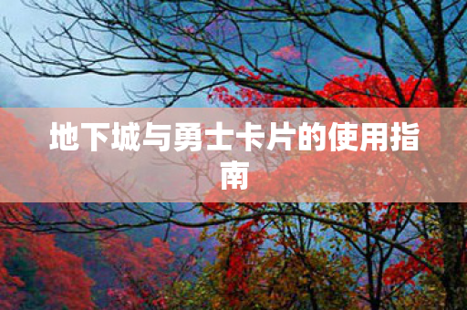 地下城与勇士卡片的使用指南 地下城与勇士卡片的使用指南