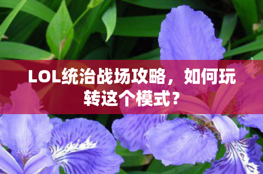 LOL统治战场攻略,如何玩转这个模式? LOL统治战场攻略,如何玩转这个模式?