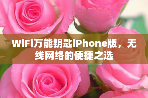 WiFi万能钥匙iPhone版,无线网络的便捷之选 WiFi万能钥匙iPhone版,无线网络的便捷之选