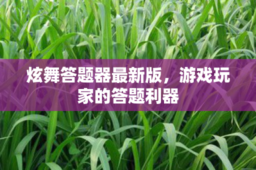 炫舞答题器最新版，游戏玩家的答题利器