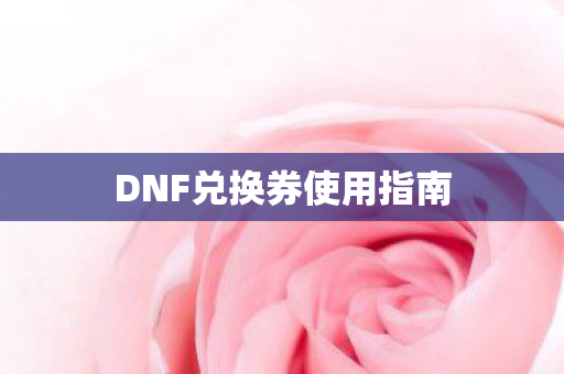 DNF兑换券使用指南 DNF兑换券使用指南