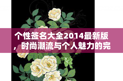 个性签名大全2014最新版,时尚潮流与个人魅力的完美结合 个性签名大全2014最新版,时尚潮流与个人魅力的完美结合