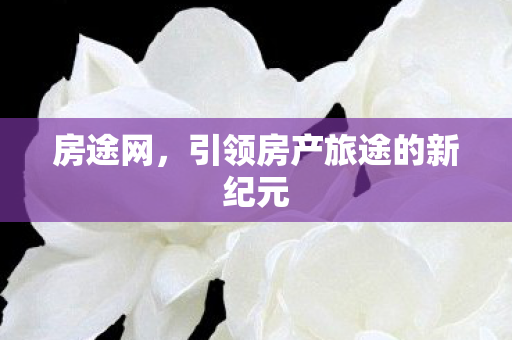 房途网,引领房产旅途的新纪元 房途网,引领房产旅途的新纪元