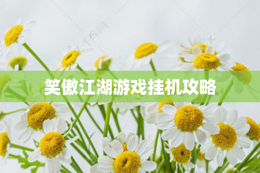 笑傲江湖游戏挂机攻略 笑傲江湖游戏挂机攻略
