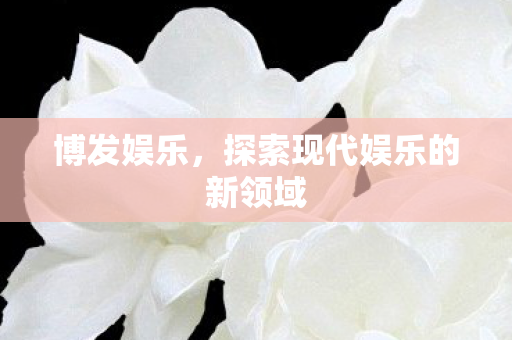 博发娱乐,探索现代娱乐的新领域 博发娱乐,探索现代娱乐的新领域