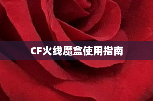 CF火线魔盒使用指南 CF火线魔盒使用指南