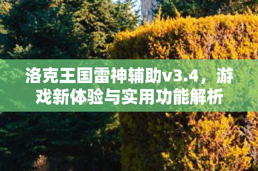洛克王国雷神辅助v3.4,游戏新体验与实用功能解析 洛克王国雷神辅助v3.4,游戏新体验与实用功能解析