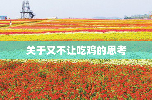 关于又不让吃鸡的思考 关于又不让吃鸡的思考