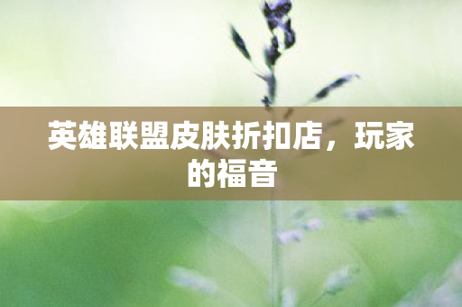 英雄联盟皮肤折扣店,玩家的福音 英雄联盟皮肤折扣店,玩家的福音