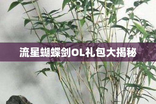 流星蝴蝶剑OL礼包大揭秘 流星蝴蝶剑OL礼包大揭秘