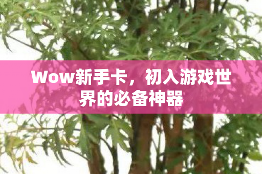 Wow新手卡,初入游戏世界的必备神器 Wow新手卡,初入游戏世界的必备神器
