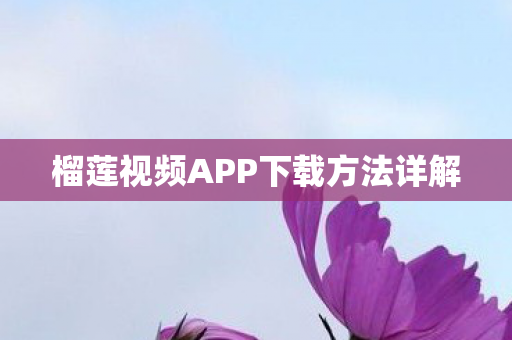 榴莲视频APP下载方法详解 榴莲视频APP下载方法详解