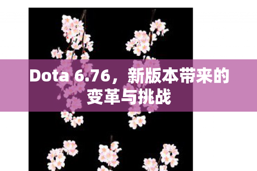 Dota 6.76，新版本带来的变革与挑战