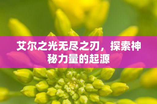 艾尔之光无尽之刃,探索神秘力量的起源 艾尔之光无尽之刃,探索神秘力量的起源