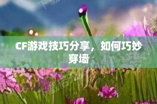 CF游戏技巧分享，如何巧妙穿墙