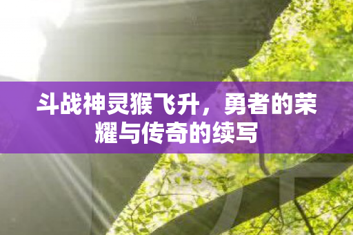 斗战神灵猴飞升,勇者的荣耀与传奇的续写 斗战神灵猴飞升,勇者的荣耀与传奇的续写
