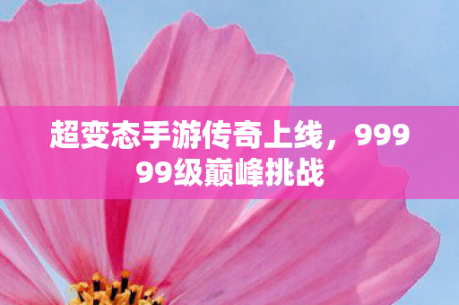 超变态手游传奇上线，99999级巅峰挑战