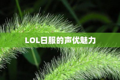 LOL日服的声优魅力 LOL日服的声优魅力
