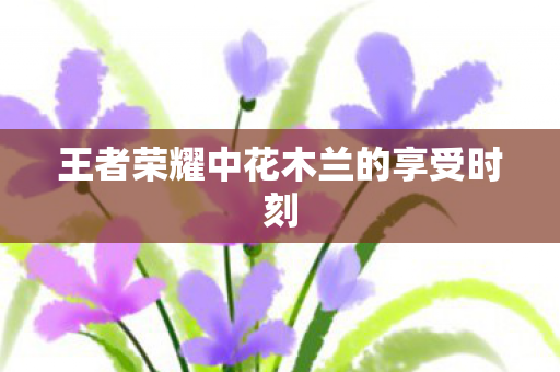 王者荣耀中花木兰的享受时刻 王者荣耀中花木兰的享受时刻