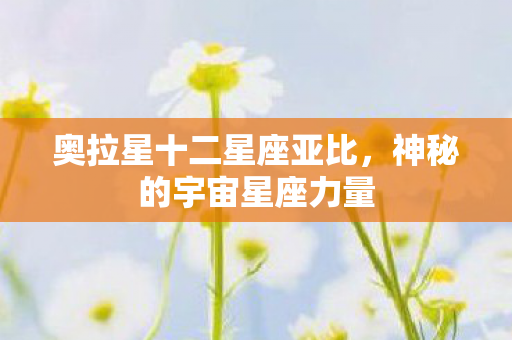 奥拉星十二星座亚比,神秘的宇宙星座力量 奥拉星十二星座亚比,神秘的宇宙星座力量