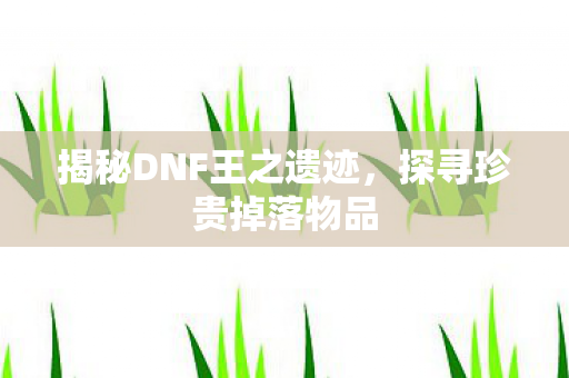 揭秘DNF王之遗迹，探寻珍贵掉落物品