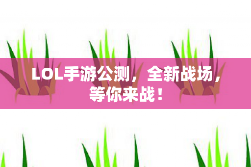 LOL手游公测,全新战场,等你来战! LOL手游公测,全新战场,等你来战!