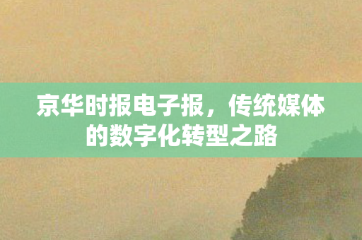 京华时报电子报,传统媒体的数字化转型之路 京华时报电子报,传统媒体的数字化转型之路