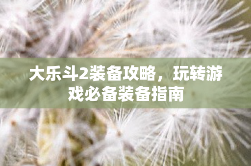 大乐斗2装备攻略,玩转游戏必备装备指南 大乐斗2装备攻略,玩转游戏必备装备指南