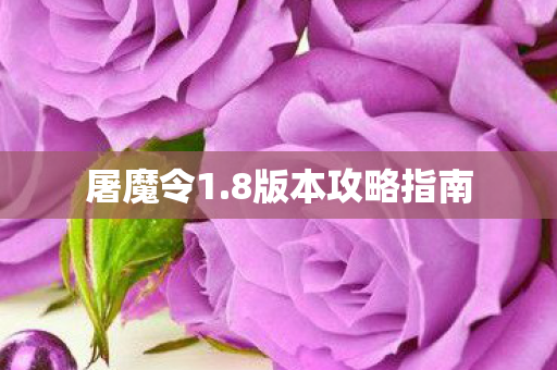 屠魔令1.8版本攻略指南 屠魔令1.8版本攻略指南