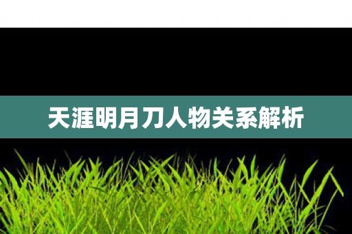 天涯明月刀人物关系解析 天涯明月刀人物关系解析