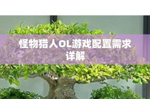 怪物猎人OL游戏配置需求详解 怪物猎人OL游戏配置需求详解