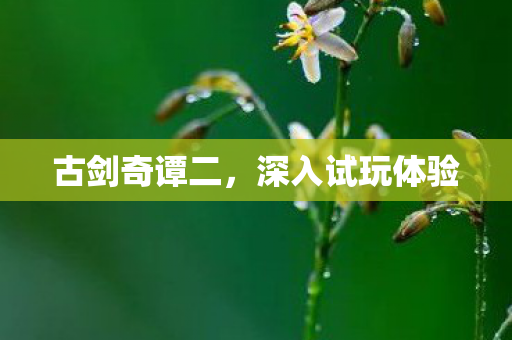 古剑奇谭二，深入试玩体验