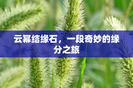 云幂结缘石,一段奇妙的缘分之旅 云幂结缘石,一段奇妙的缘分之旅