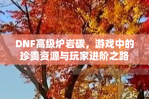 DNF高级炉岩碳,游戏中的珍贵资源与玩家进阶之路 DNF高级炉岩碳,游戏中的珍贵资源与玩家进阶之路