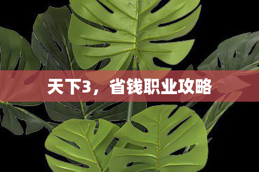天下3,省钱职业攻略 天下3,省钱职业攻略