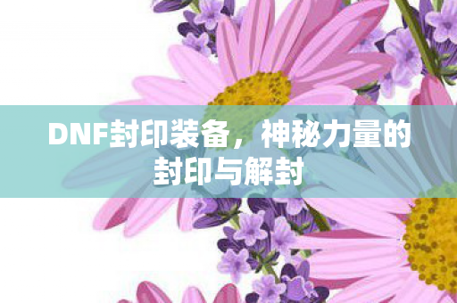 DNF封印装备，神秘力量的封印与解封