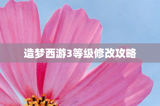 造梦西游3等级修改攻略 造梦西游3等级修改攻略
