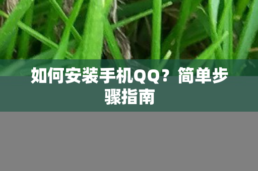 如何安装手机QQ?简单步骤指南 如何安装手机QQ?简单步骤指南