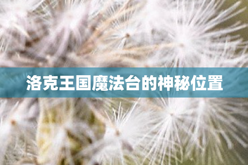 洛克王国魔法台的神秘位置