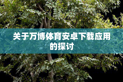 关于万博体育安卓下载应用的探讨 关于万博体育安卓下载应用的探讨